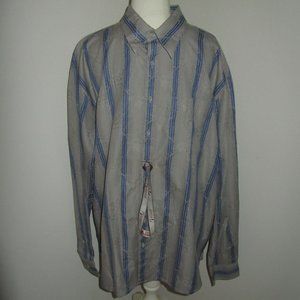 Men's Long Sleeve Dress Shirt By Road Size XXL NWT-$108 Retail